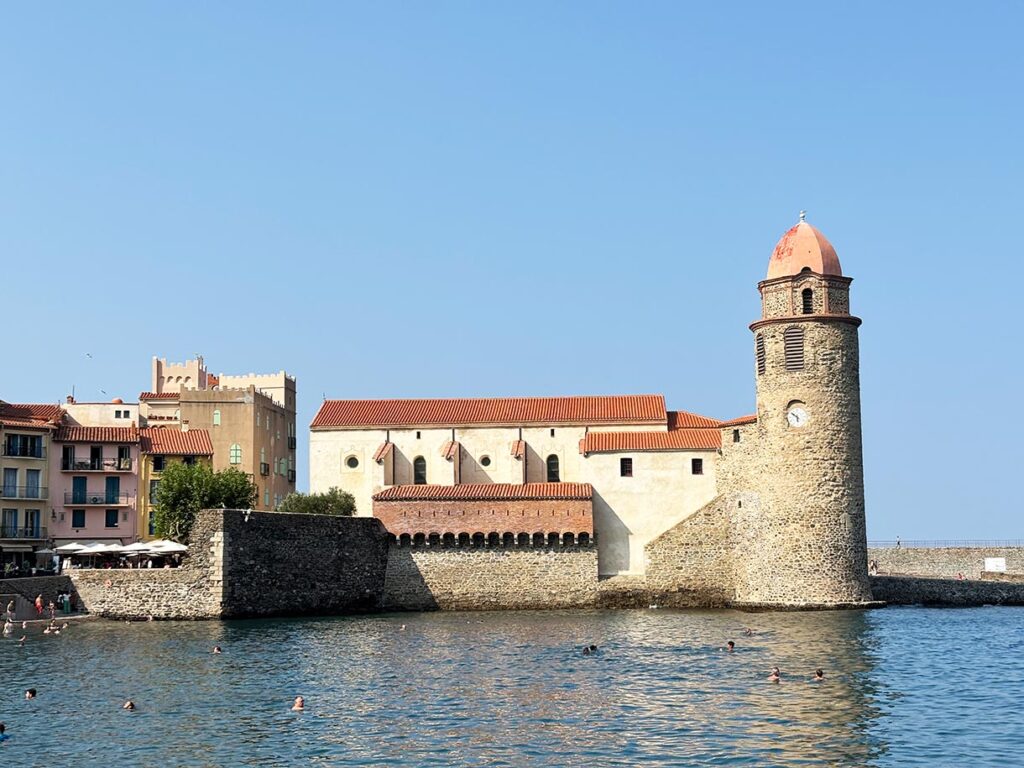 View of the Church of Notre Dame des Anges in Collioure France