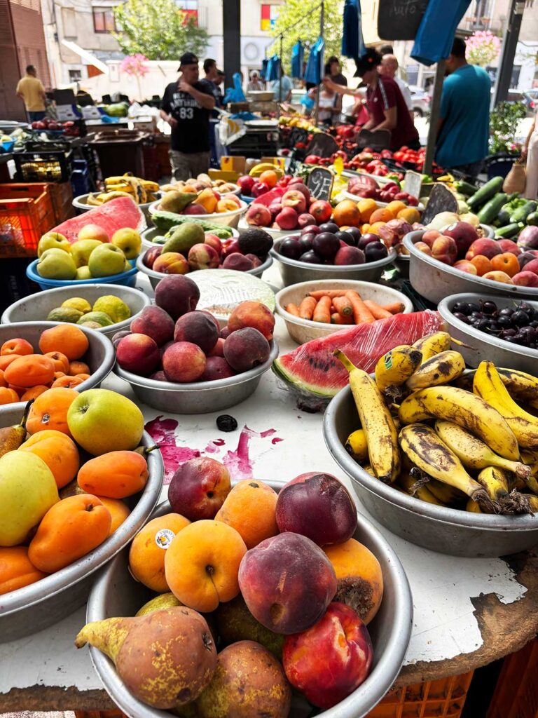 Fruits and Vegetables at the Weekly Market in Figueres Spain