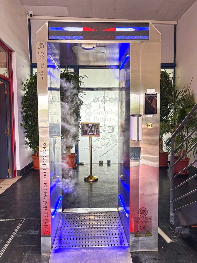 Full Body Sanitizer Sprayer at Les Grands Buffets de Narbonne in France