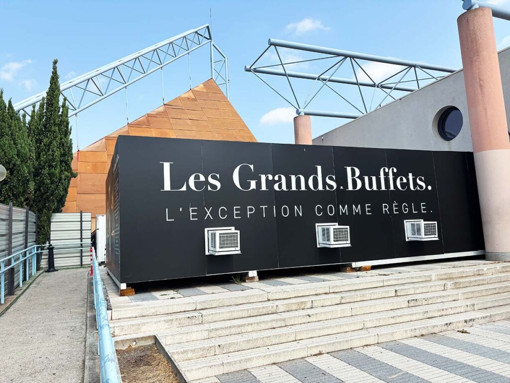 Entrance to Les Grands Buffets de Narbonne Restaurant in France