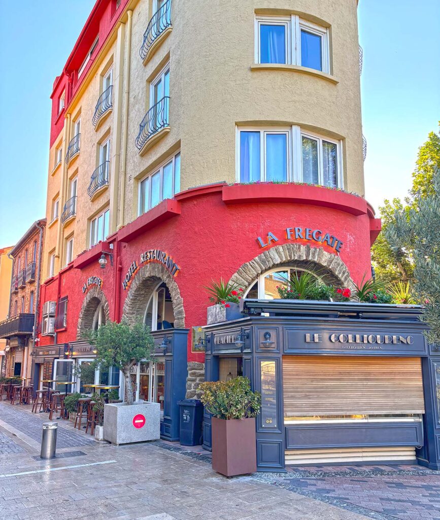 Entrance to Hotel Le Fregate in Collioure France