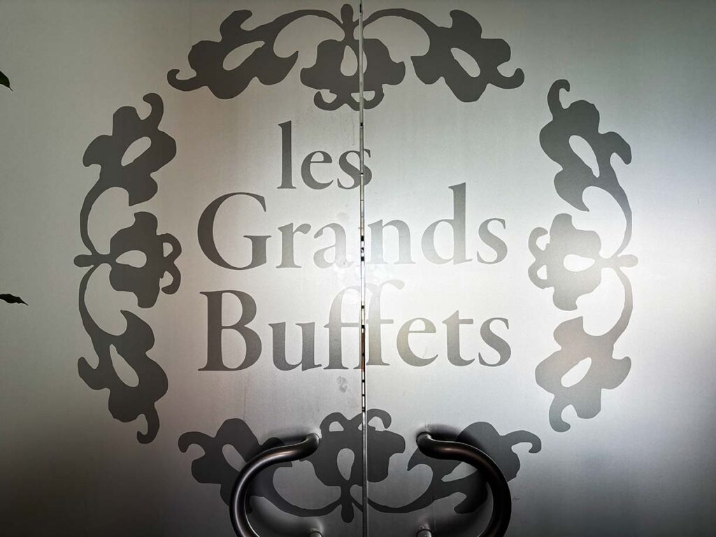 Frosted Glass Door at Les Grands Buffets de Narbonne