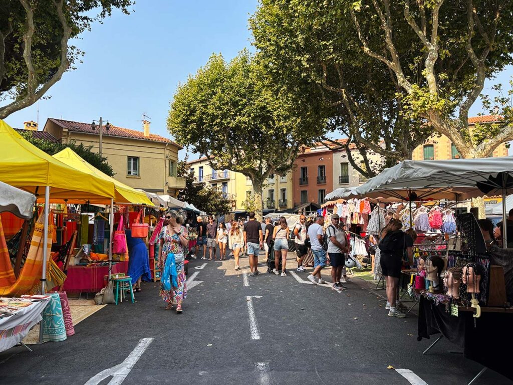 Shopping at the Local Market in Collioure France