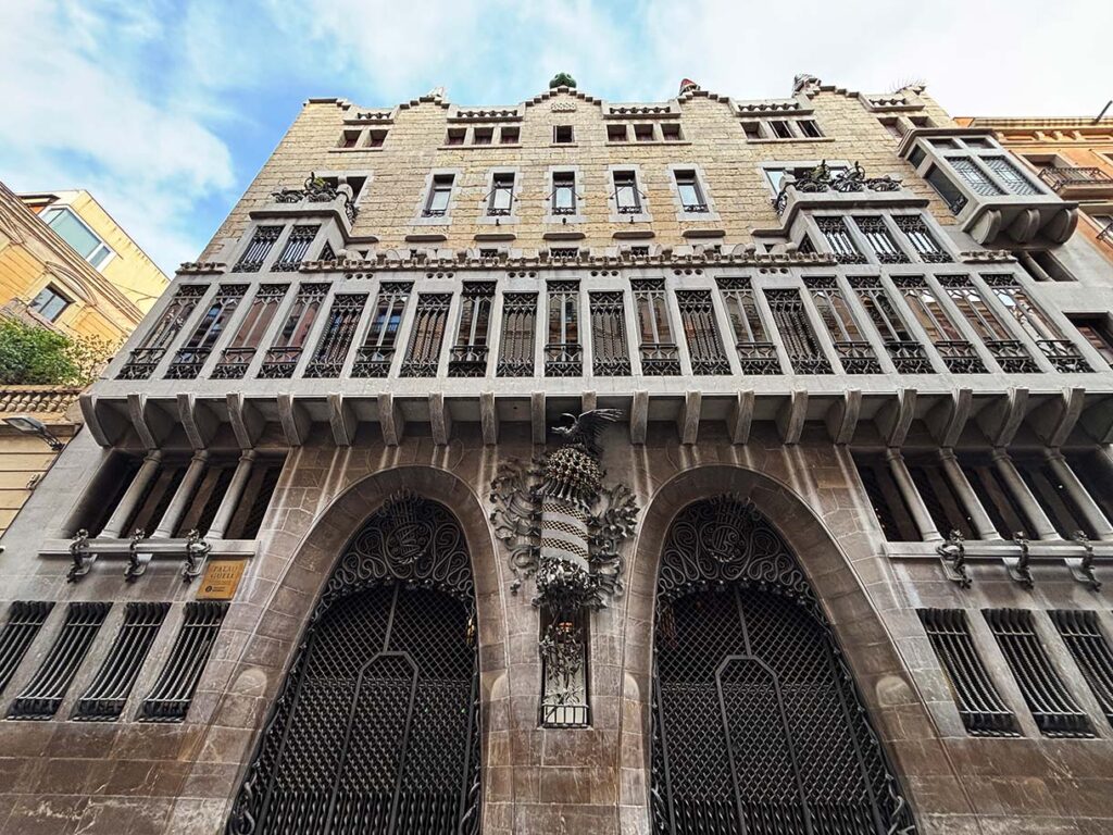 Exterior Facade of Palau Guell Barcelona Spain