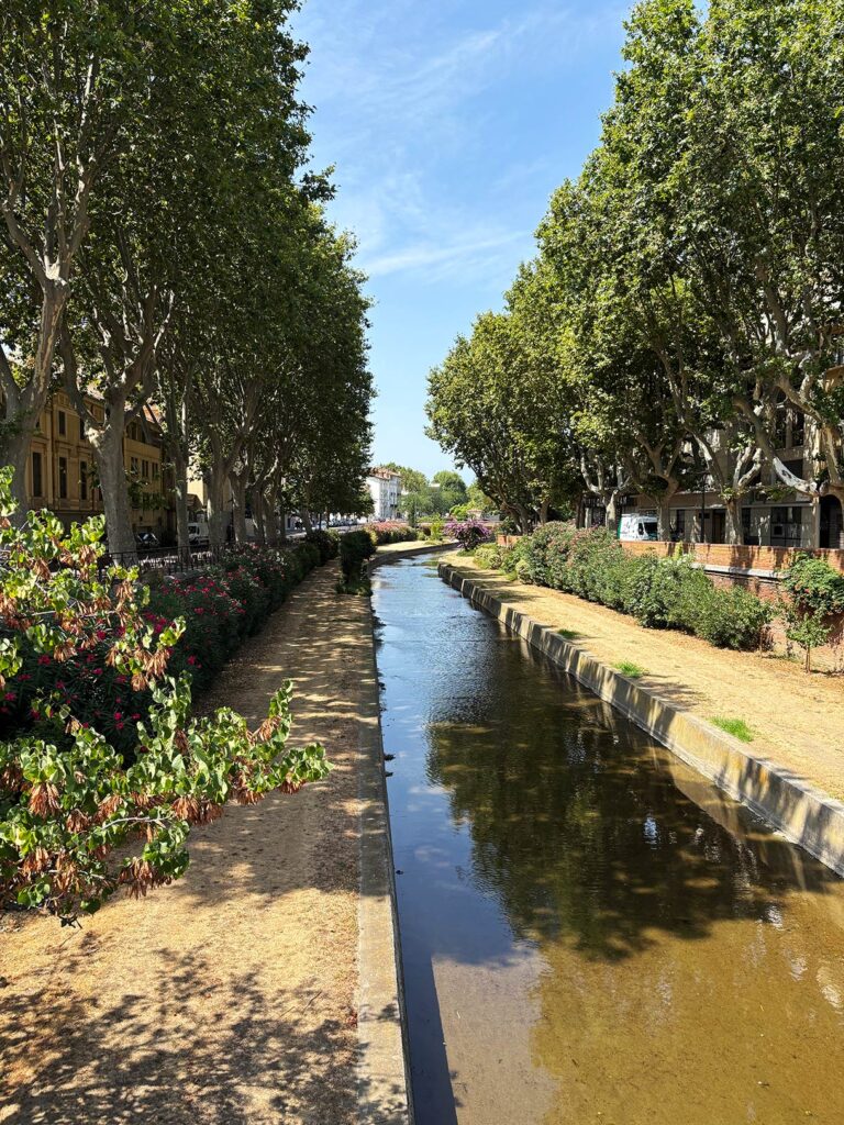 Riverfront Promenades on the Basse Waterways in Perpignan France