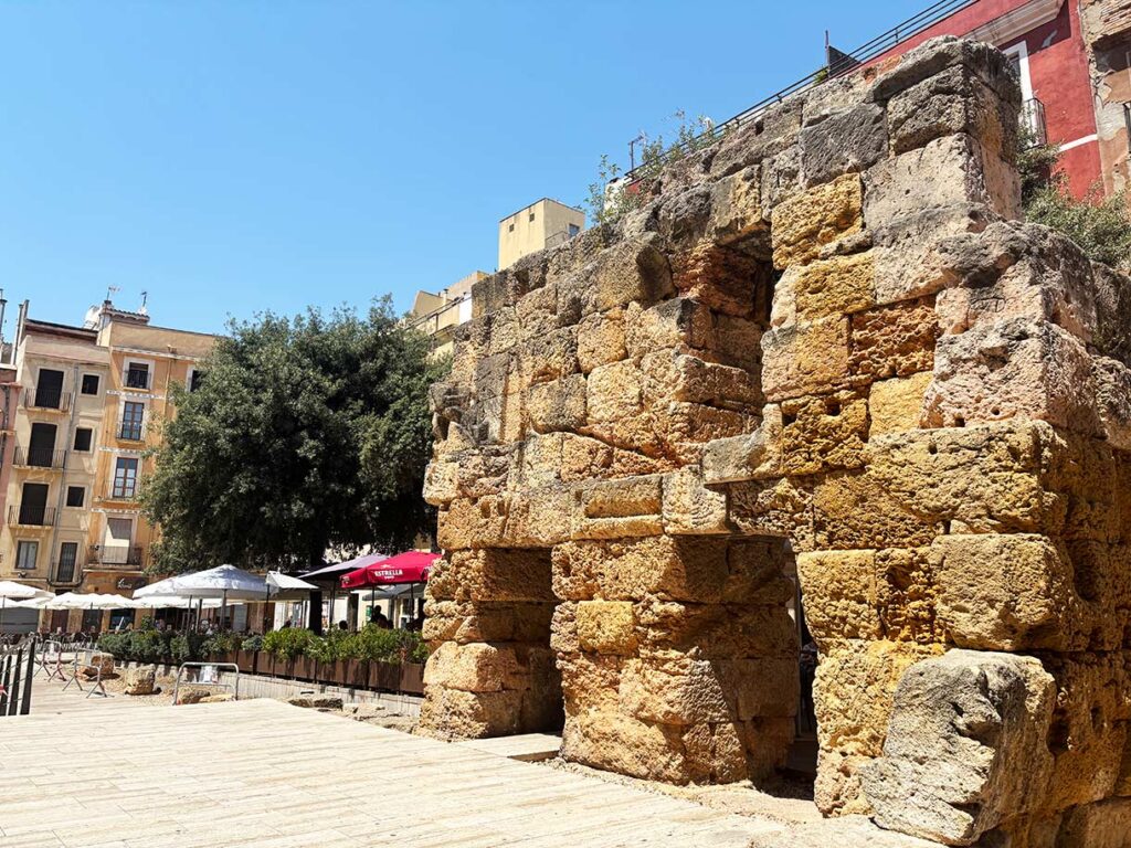 Ancient Roman Ruins in the Historic Center of Tarragona Spain
