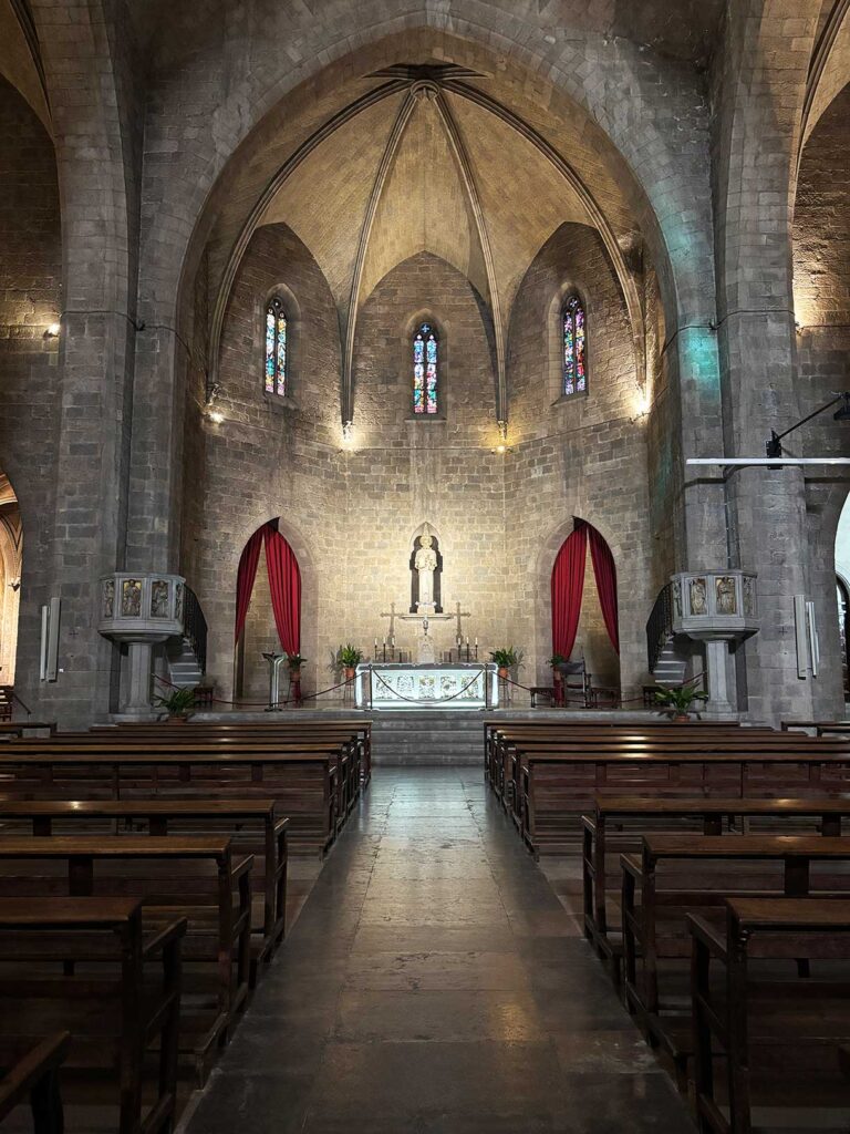 Saint Peters Church Interior in Figueres Spain