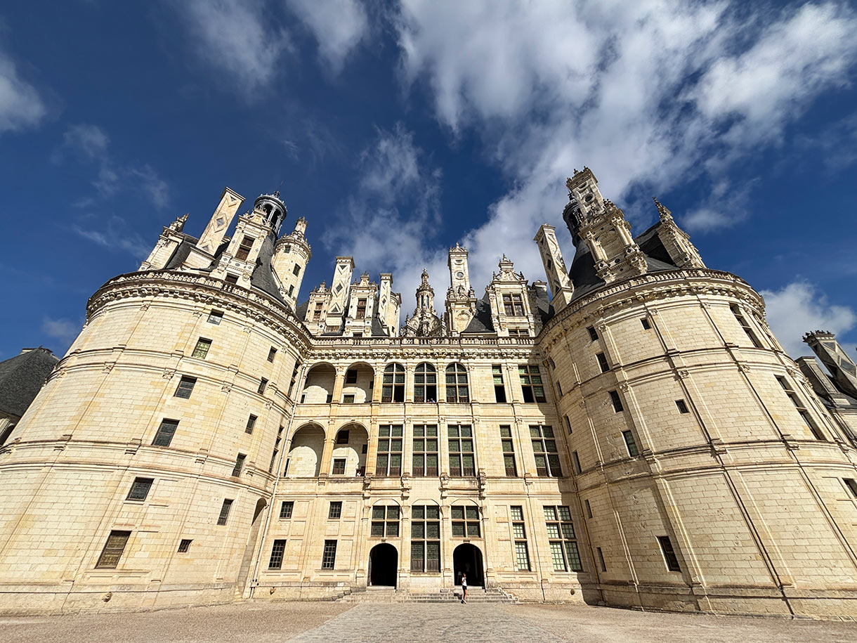 Facade of the Chateau de Chambord as Seen on a Day Trip to the Loire Valley from Paris France