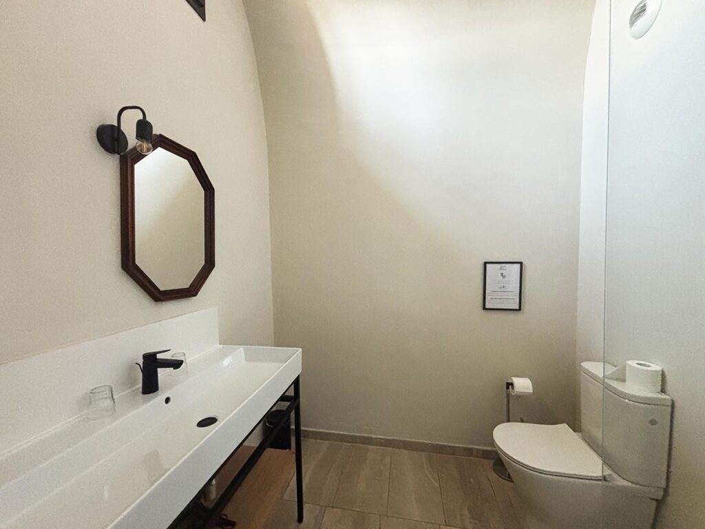 Jail Cell Room Private Bathroom in Hotel Le Prison Beziers Prison Hotel in France