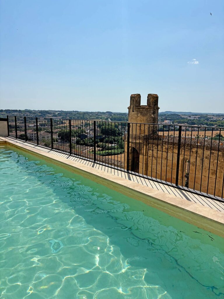 Outdoor Swimming Pool at Hotel Le Prison Beziers Prison Hotel in France