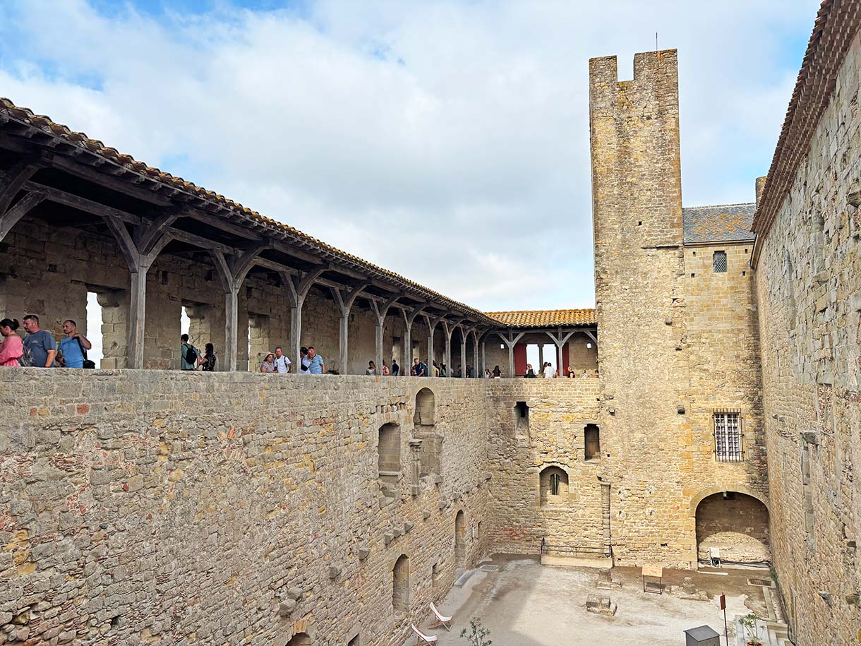 Interior Walkways Inside the Castle of Carcassonne France