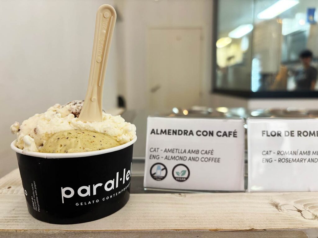 Parallelo Gelato Ice Cream Shop in Gracia Barcelona Spain