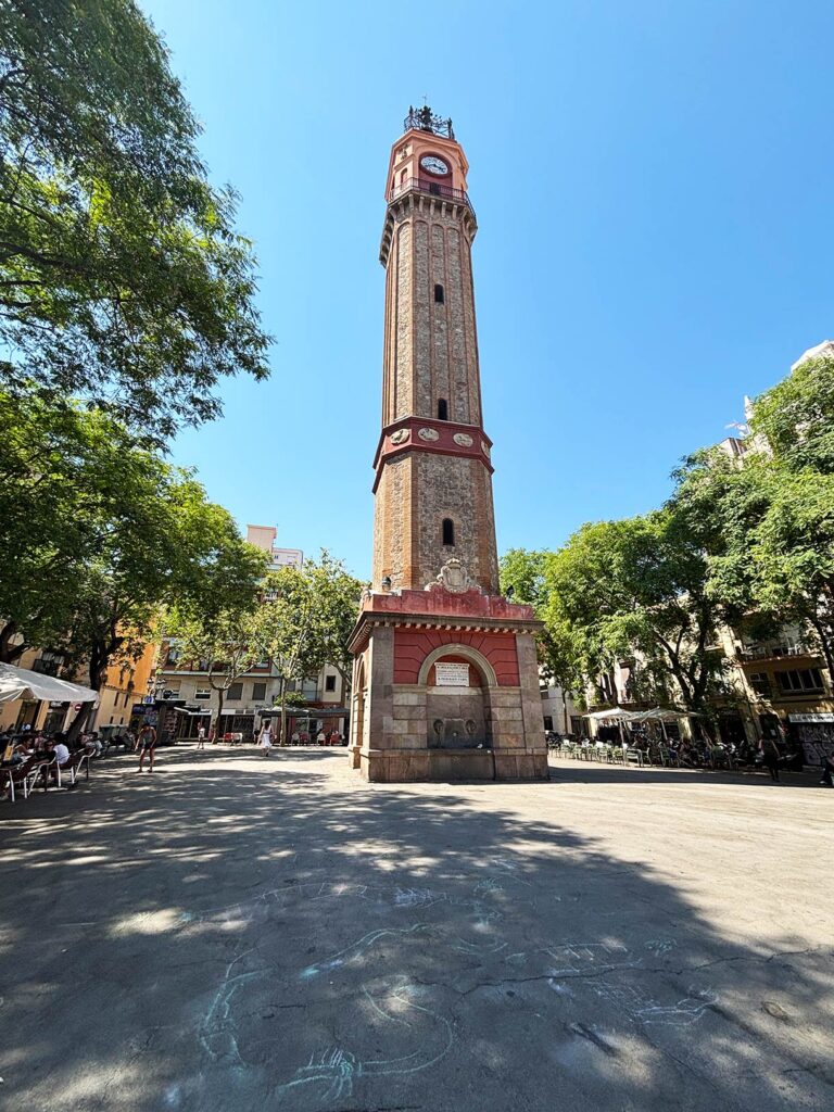 Placa de la Vila de Gracia in Barcelona Spain