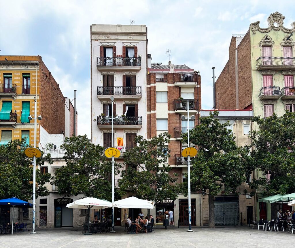 Placa del Sol in Gracia Barcelona Spain