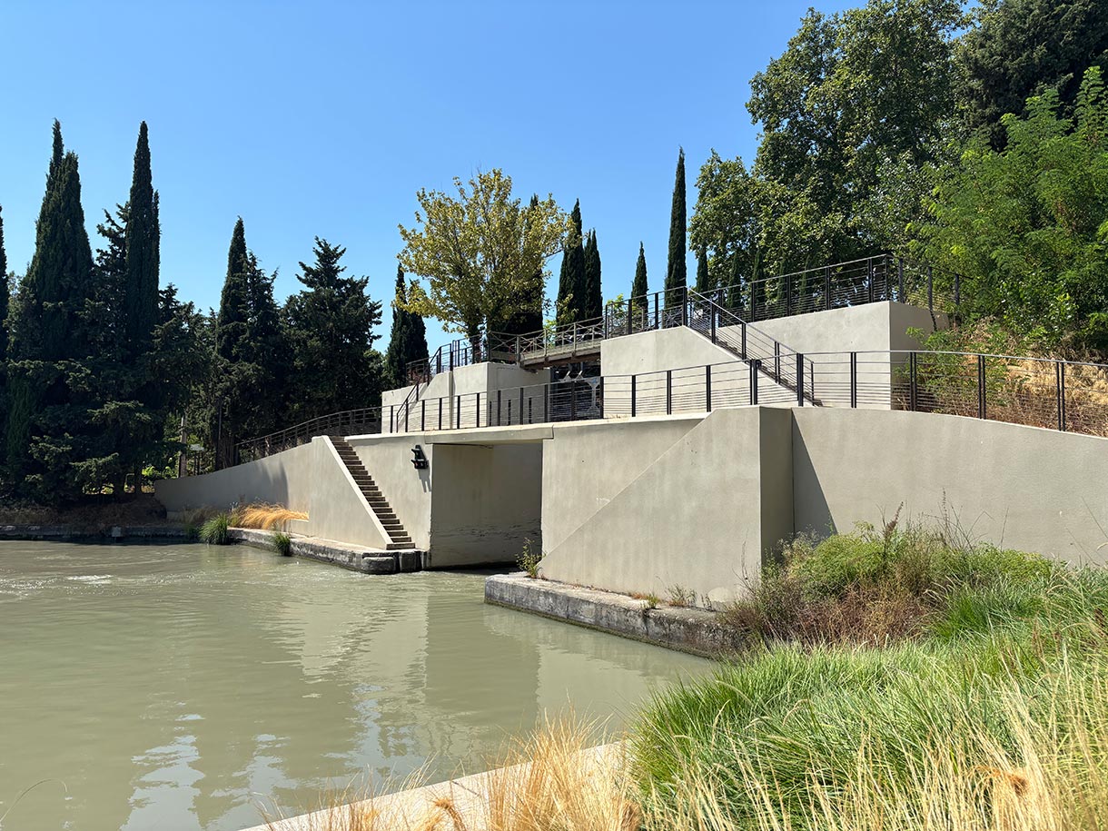 Locks Along the Canal du Midi in Beziers, France