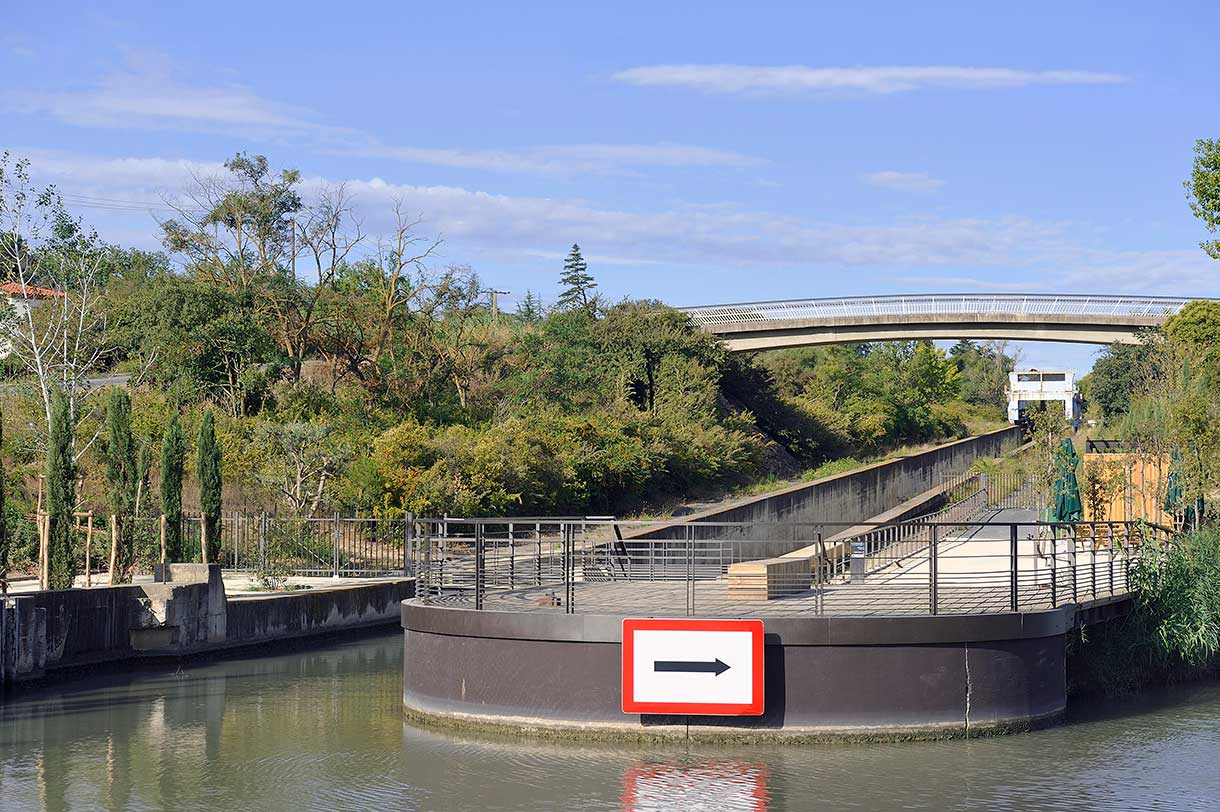 Locks on the Canal du Midi Near Beziers, France