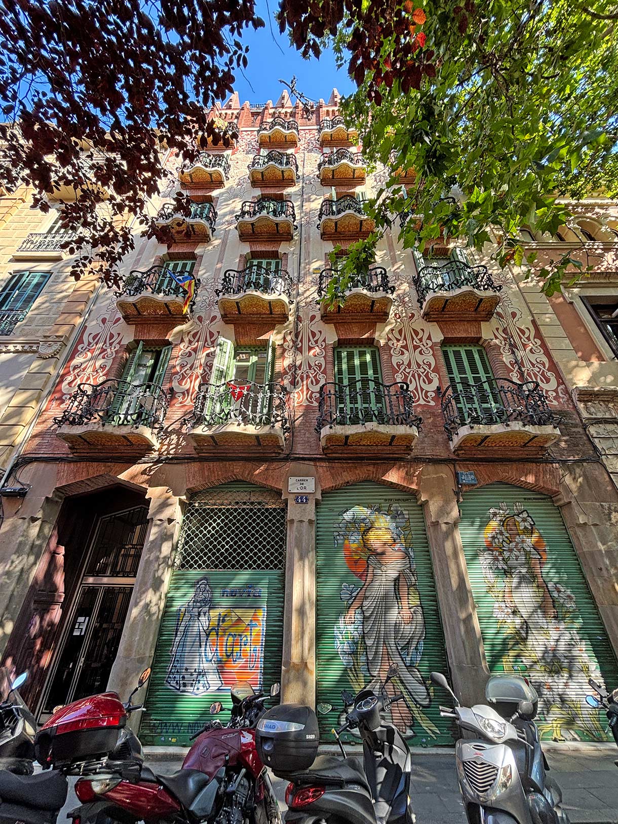 Modernist Buildings in Gracia Barcelona Spain
