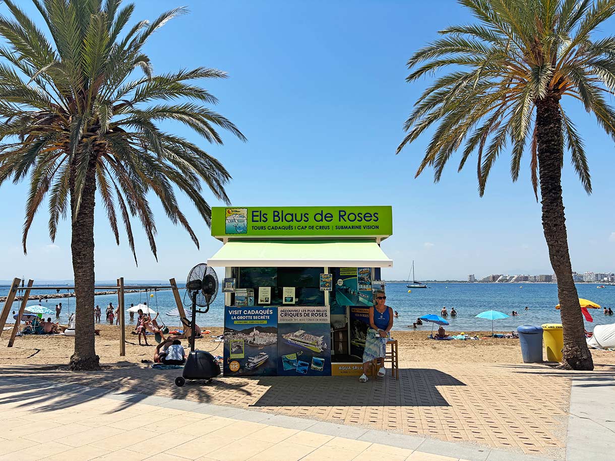 Boat Excursion Ticket Vendors in Roses, Spain