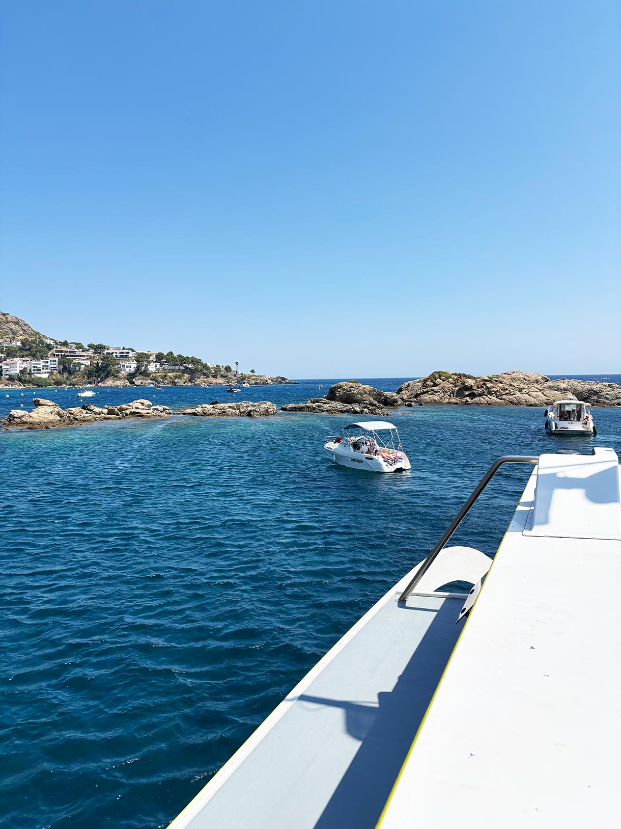 On Board a Boat Excursion with Glass Bottom and Swimming Stop in Roses, Spain