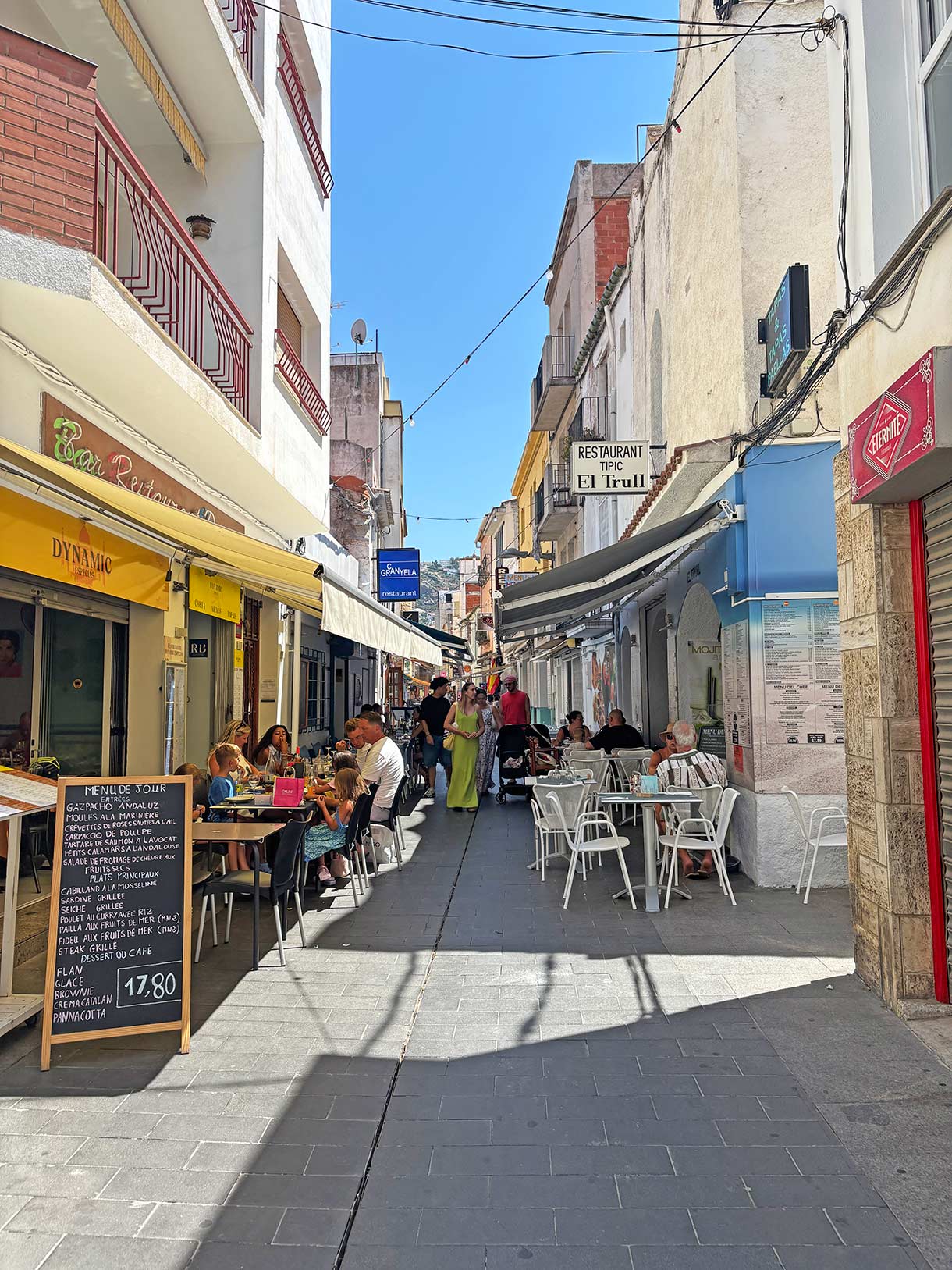 Sunny Streets in the Center of Roses, Spain
