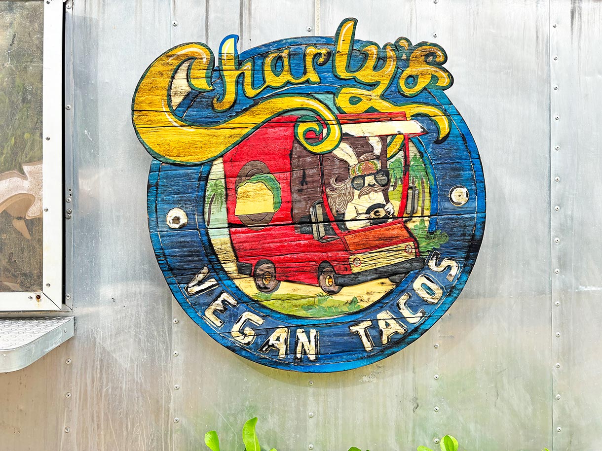Charly's Vegan Tacos Food Truck at Palmaia - The House of Aia Vegan Resort in Playacar Mexico