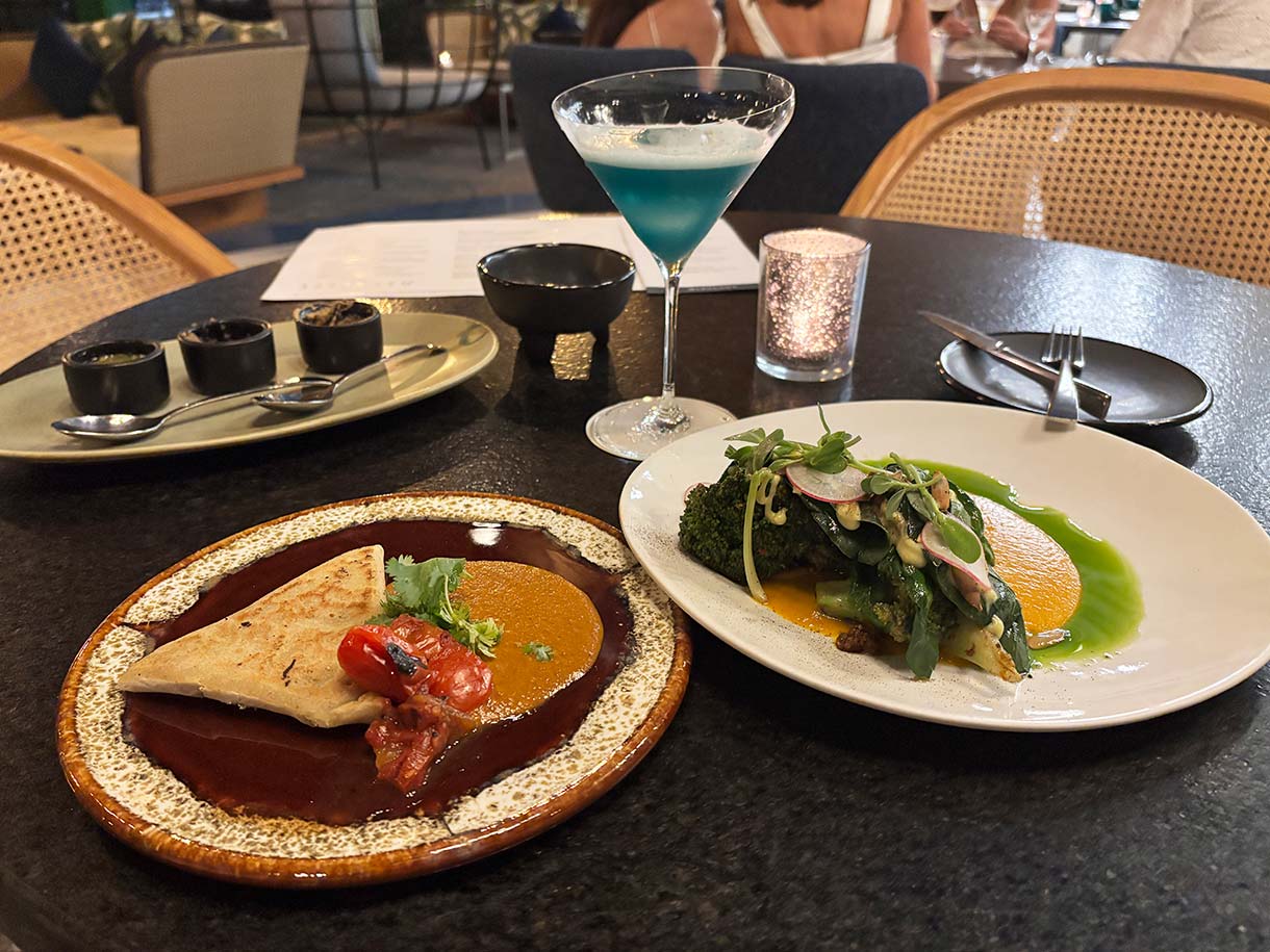 Vegan Starters at Lek Restaurant at Palmaia the House of Aia Resort in Mexico